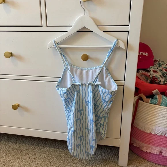 Zara Girl’s Blue Bows One Piece Bathing Suit 11-12 Years - Picture 3 of 5